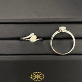 Lolilola | Solid White Opal Silver Ring