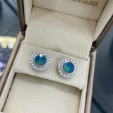 Kiki | Doublet Opal Silver CZ Stud Earring