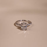 ADA | 1.5ct Oval with Hidden Halo and Accent Diamonds- Ready To Ship - The Classic Jewellers