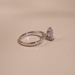 ADA | 1.5ct Oval with Hidden Halo and Accent Diamonds- Ready To Ship - The Classic Jewellers