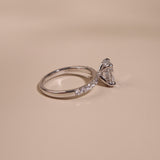 ADA | 1.5ct Oval with Hidden Halo and Accent Diamonds- Ready To Ship - The Classic Jewellers