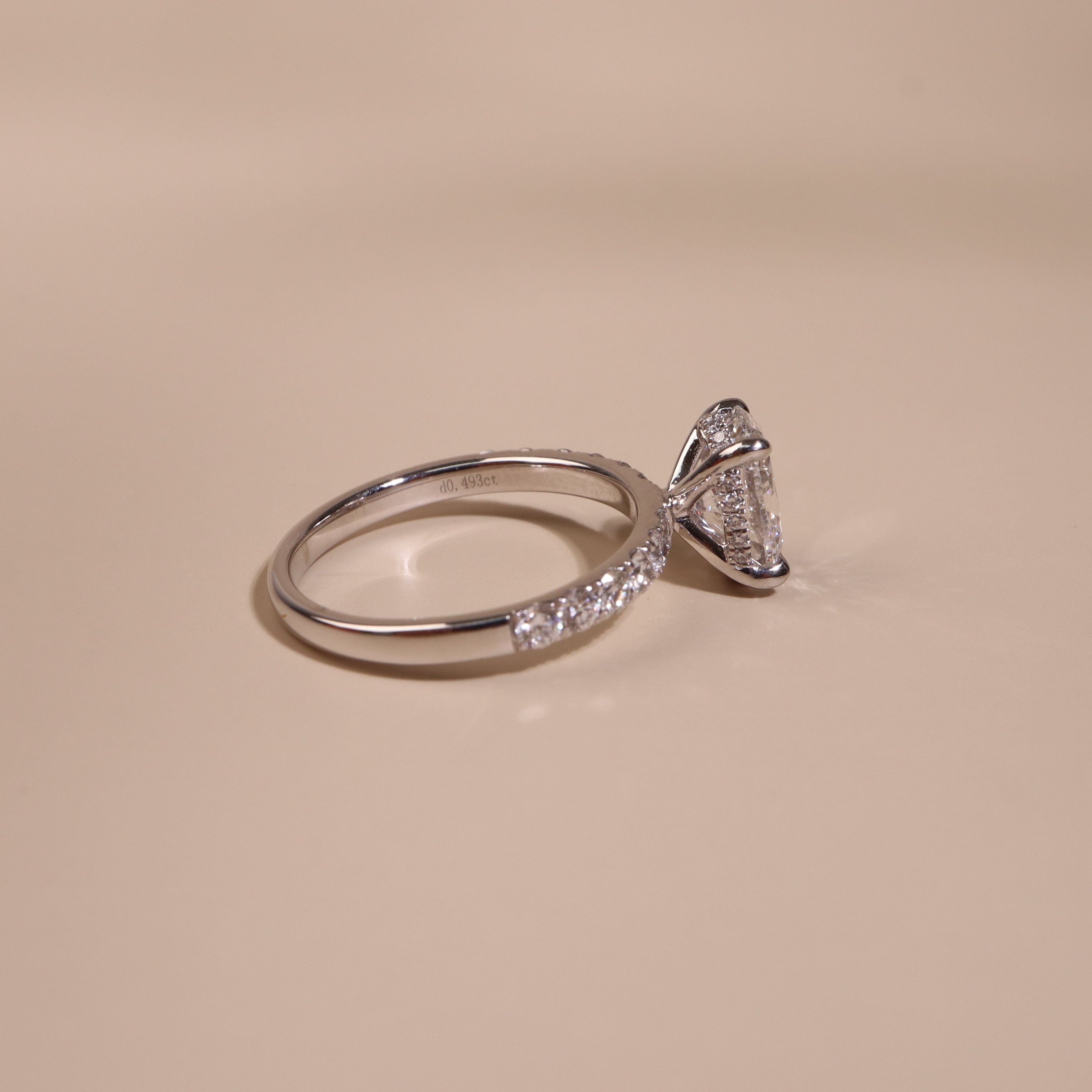 ADA | 1.5ct Oval with Hidden Halo and Accent Diamonds- Ready To Ship - The Classic Jewellers