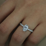 ADA |  2ct Oval with Hidden Halo and Accent- Ready To Ship