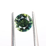 1.30ct Modified Round Brilliant Blue Teal- Green Yellow Australian Sapphire