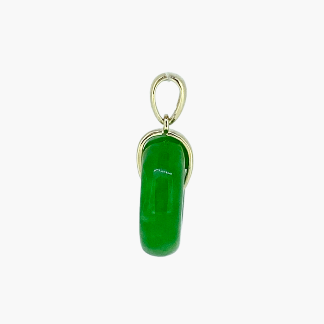 Lush Jade Doughnut Pendant - The Classic Jewellers