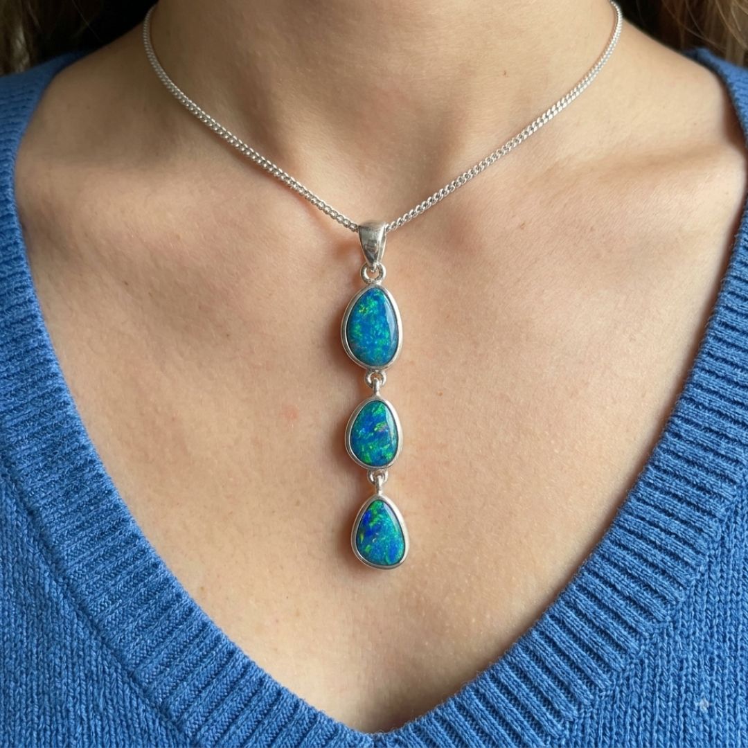 Autralian BLDR Opal | Moon Driple Drop Opal Pendant - The Classic Jewellers