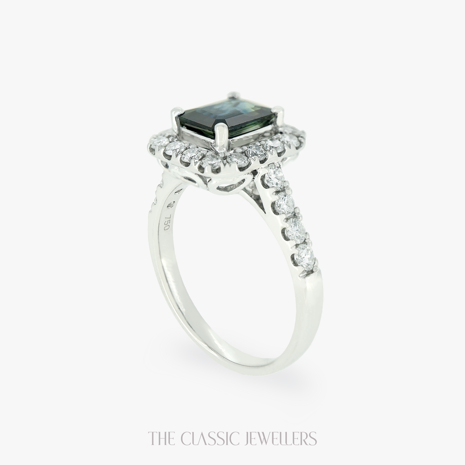 Kaila | 18k WG Natural Parti Sapphire and Diamond Ring