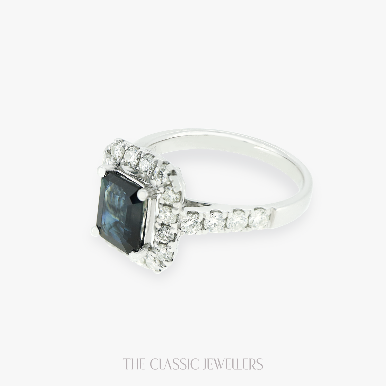 Kaila | 18k WG Natural Parti Sapphire and Diamond Ring