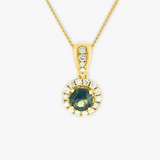 Kilby | 18K YG Parti Sapphire and Natural Diamond Pendant