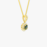 Kilby | 18K YG Parti Sapphire and Natural Diamond Pendant