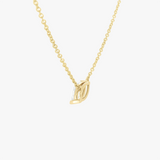 Lia | 14K Yellow Gold Petite Tilted Marquise Diamond Necklace