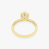 LIORÉ | 18K Yellow Gold 1.5ct Round Diamond Tulip and Fishtail Set Engagement Ring