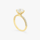 LIORÉ | 18K Yellow Gold 1.5ct Round Diamond Tulip and Fishtail Set Engagement Ring