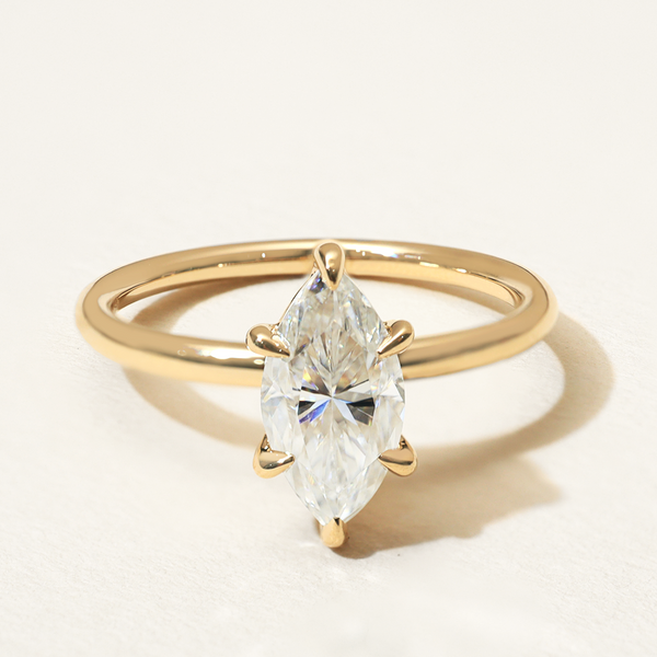 LORLIE | 9K YELLOW GOLD MARQUISE SOLITAIRE PROPOSAL RING