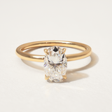 LUMINAS | 9K YELLOW GOLD OVAL SOLITAIRE PROPOSAL RING