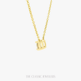 Melia | 14K Yellow Gold Petite Round Dia Necklace