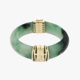 Melon | 9K Yellow Gold Clasp Jade Bangle