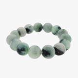 Mossy Cobble Jade Bead Bracelet