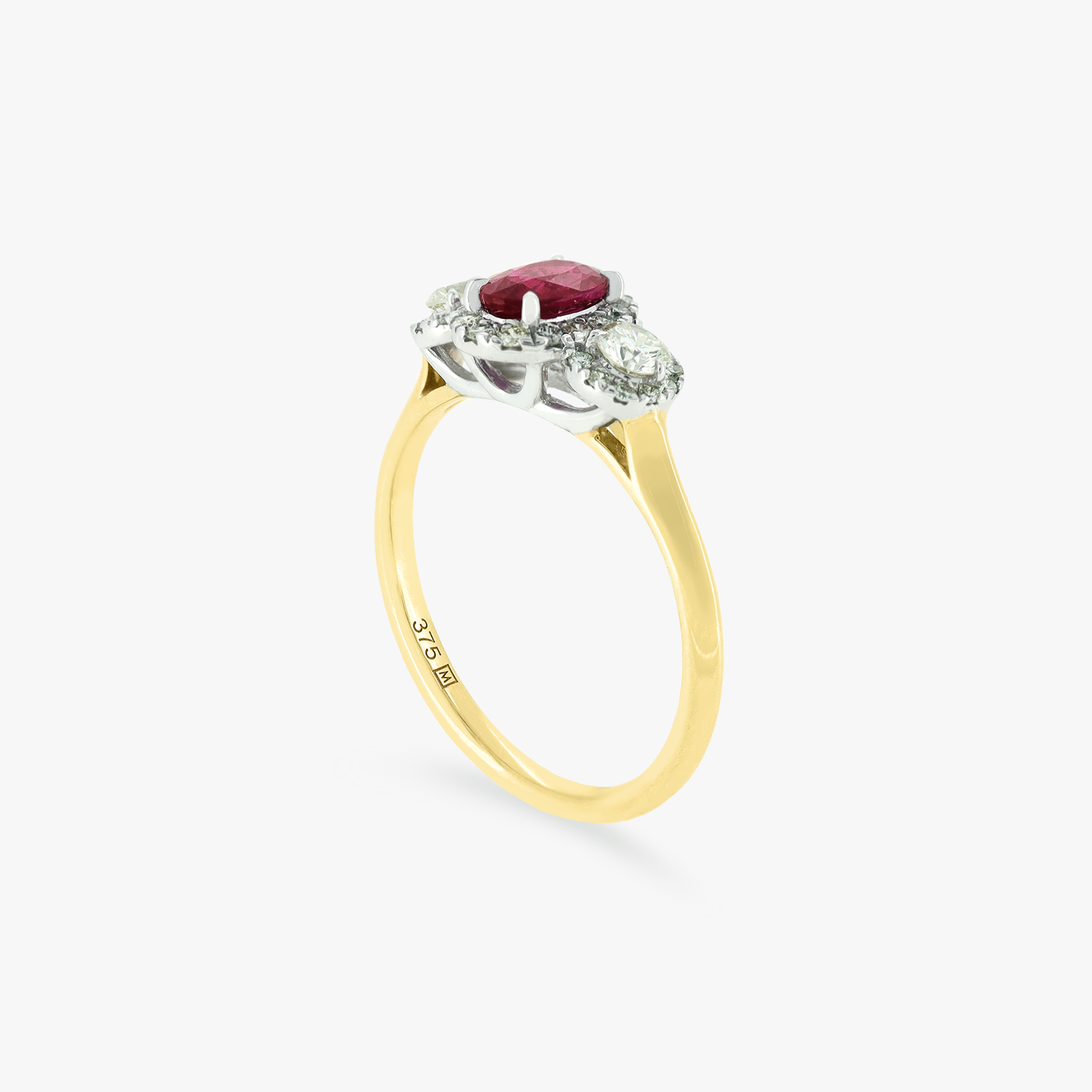 Rue | 9K Natural Ruby and Diamond Ring