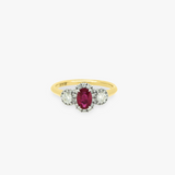 Rue | 9K Natural Ruby and Diamond Ring