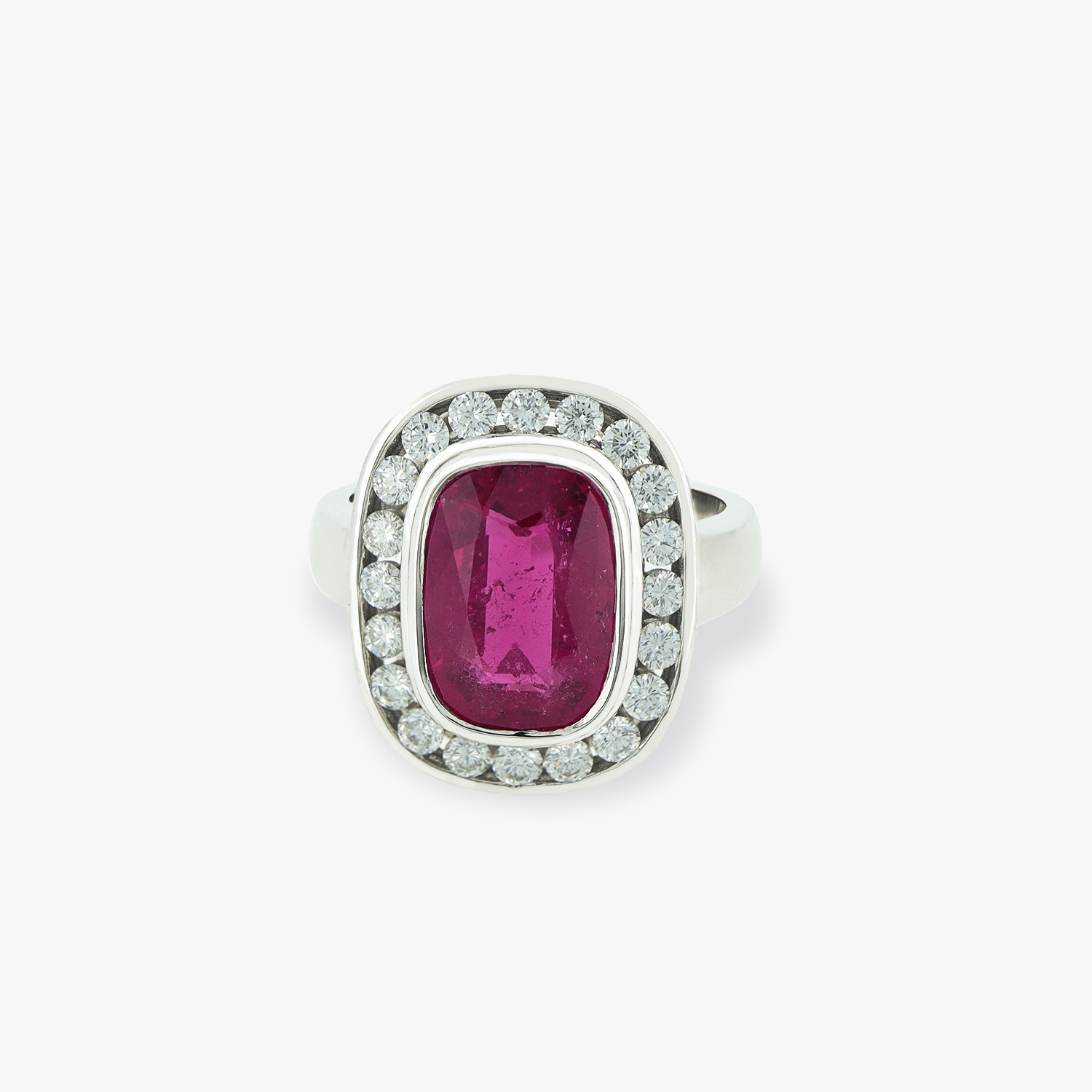 Melody | 18K White Gold Natural Tourmaline Ring