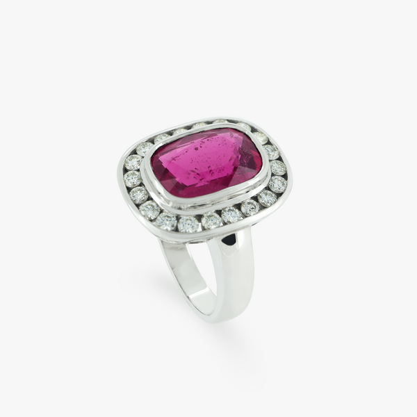 Melody | 18K White Gold Natural Tourmaline Ring