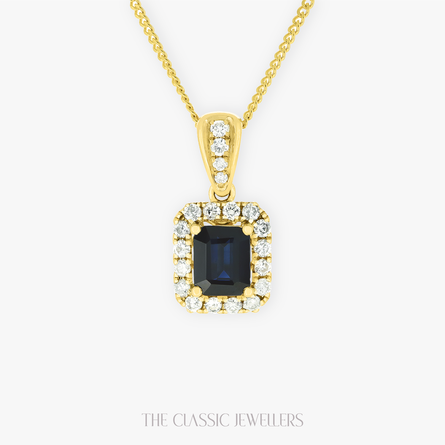 Pea | 18K YG Parti Sapphire & Natural Diamond Pendant