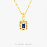 Pea | 18K YG Parti Sapphire & Natural Diamond Pendant