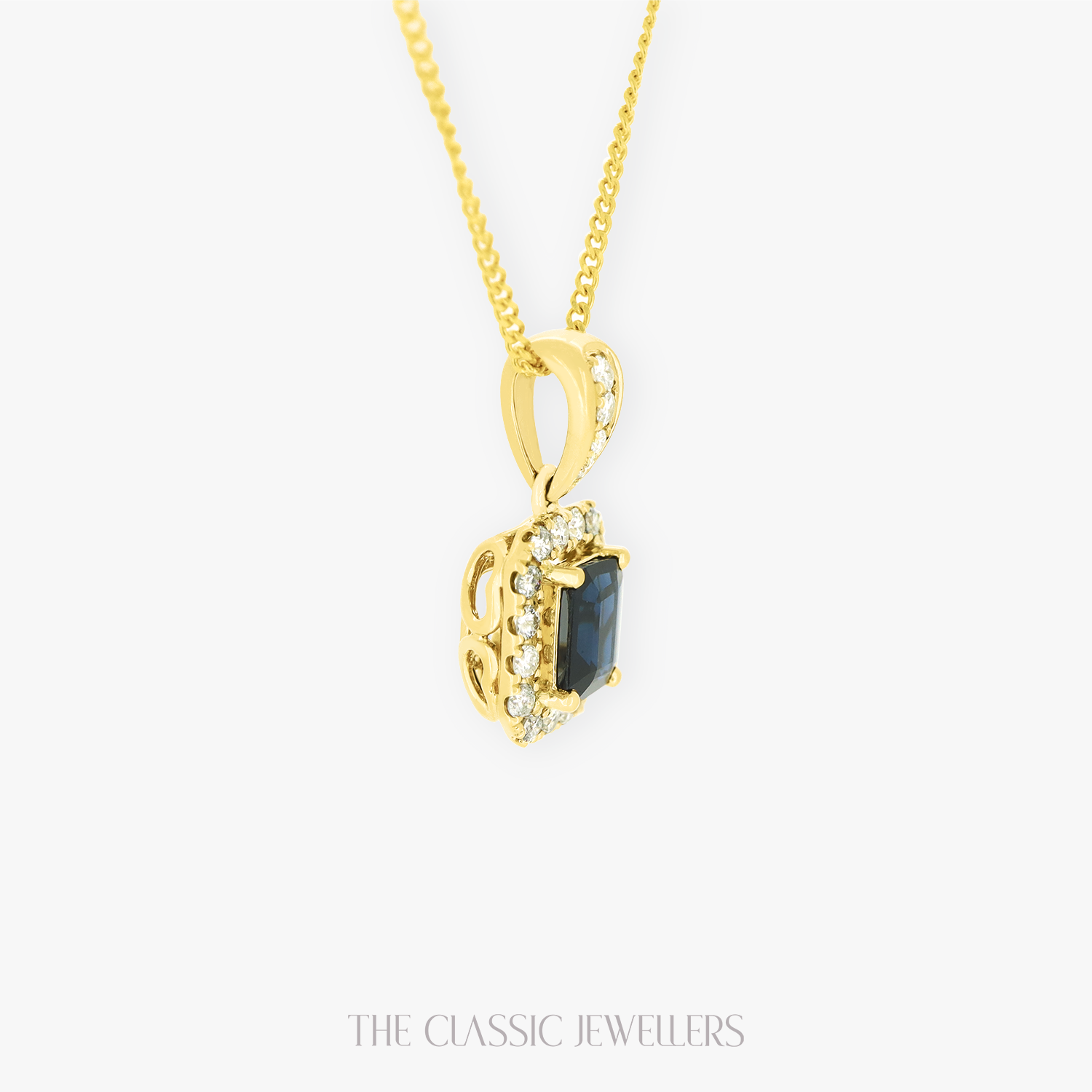 Pea | 18K YG Parti Sapphire & Natural Diamond Pendant