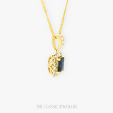 Pea | 18K YG Parti Sapphire & Natural Diamond Pendant