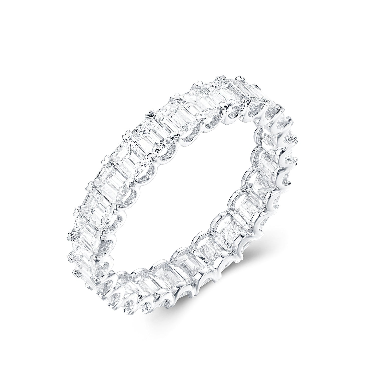 Amelie | Emerald Cut Diamond Wedding Band - The Classic Jewellers