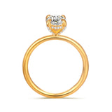 GEMMA | 1.50CT Hidden Halo Oval Engagement Ring