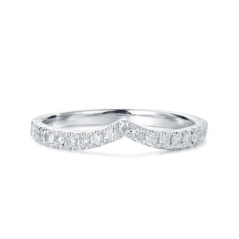 Sophia  | Curved Diamond Wedding Band - The Classic Jewellers