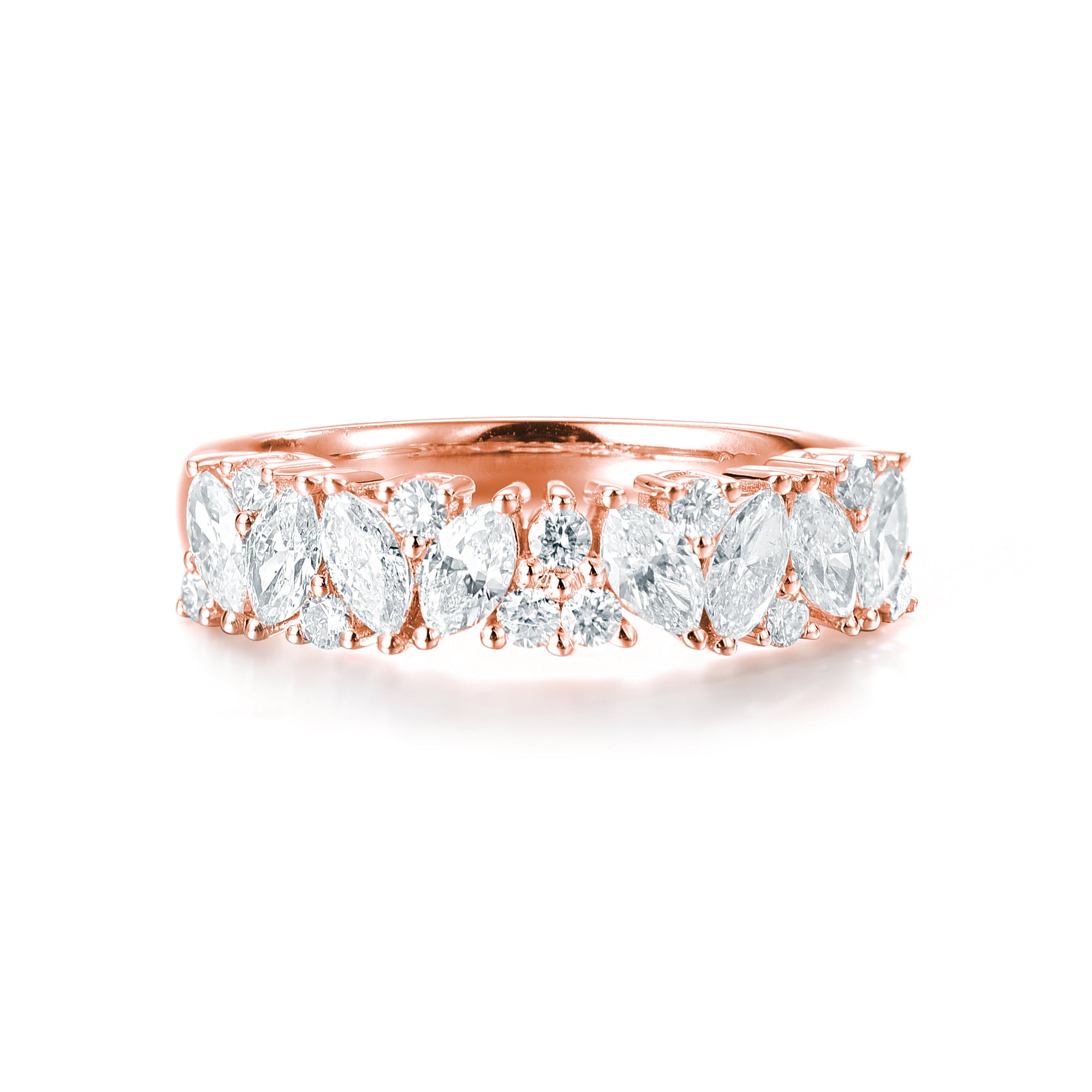 Noellene | Marquise and Round Diamond Wedding Band - The Classic Jewellers