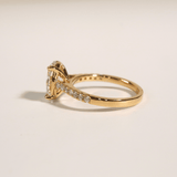 Holly | Oval Lab Diamond With Accent Diamonds - Ready to Ship