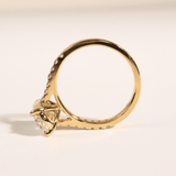 Holly | Oval Lab Diamond With Accent Diamonds - Ready to Ship