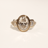 Arielle | Oval Accent Bezel Engagement- Ready to Ship
