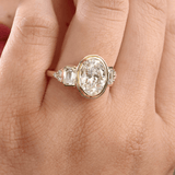 Arielle | Oval Accent Bezel Engagement- Ready to Ship