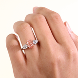 ROSABELLE | 2 Toned Trilogy Ring Pink Diamond