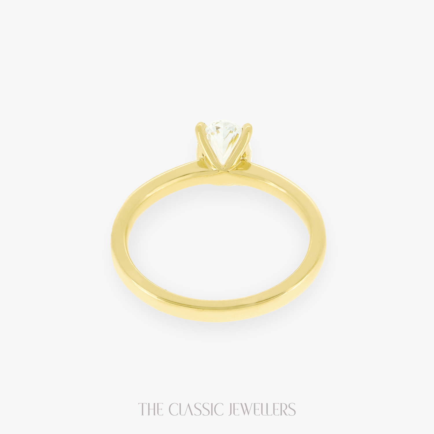 ROSALIE | 18K Yellow Gold 1ct Lab Oval Engagement Ring