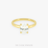 ROSALIE | 18K Yellow Gold 1ct Lab Oval Engagement Ring