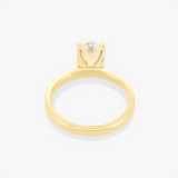 SELENA | 18K Yellow Gold 2ct Oval Diamond Tulip Engagement Ring