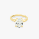 SELENA | 18K Yellow Gold 2ct Oval Diamond Tulip Engagement Ring