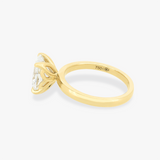 SELENA | 18K Yellow Gold 2ct Oval Diamond Tulip Engagement Ring