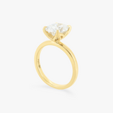 SELENA | 18K Yellow Gold 2ct Oval Diamond Tulip Engagement Ring