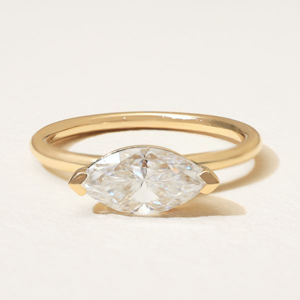 SHUNA | 9K YELLOW GOLD MARQUISE SOLITAIRE PROPOSAL RING