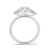 Nora | 1CT Asscher cut Trilogy Engagement Ring