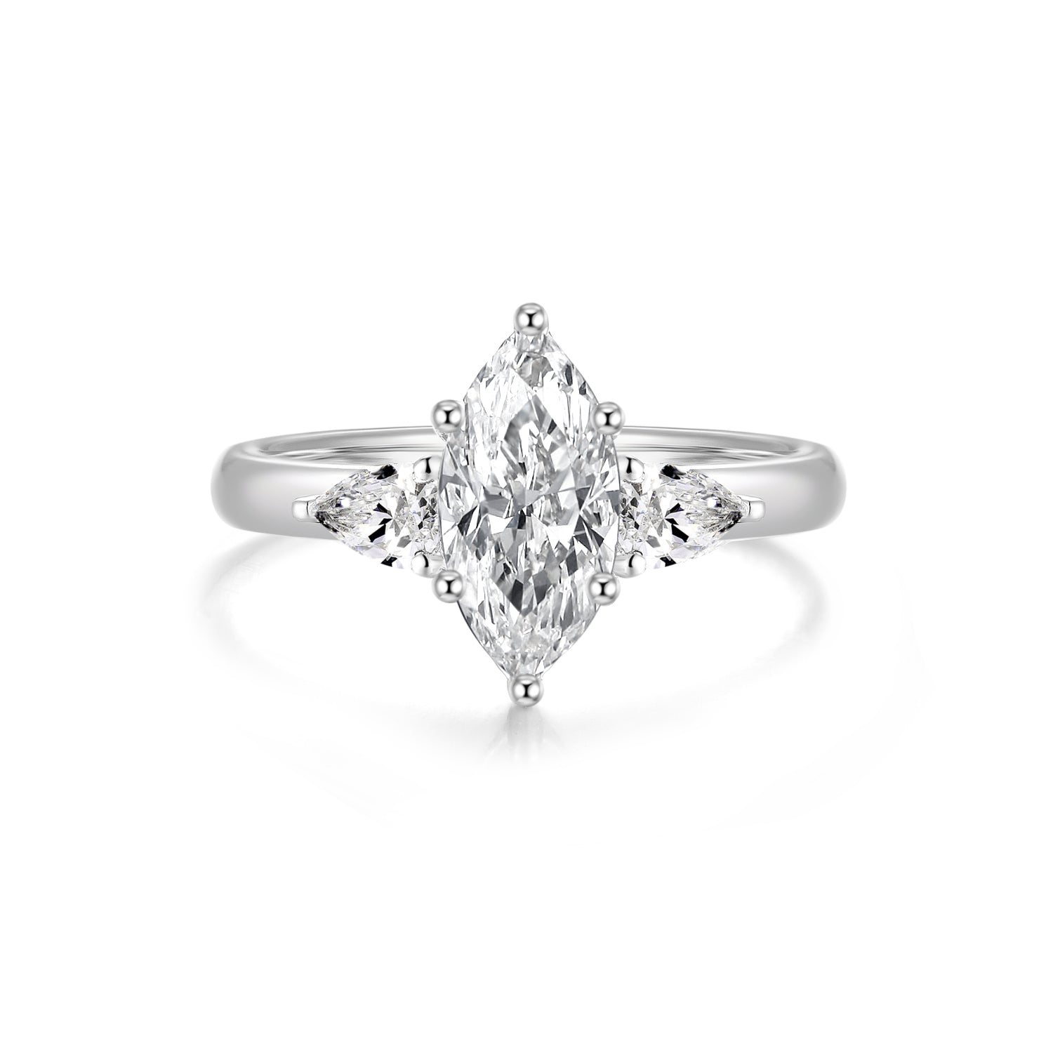 Imogen | 1ct Marquise cut Trilogy Engagement Ring