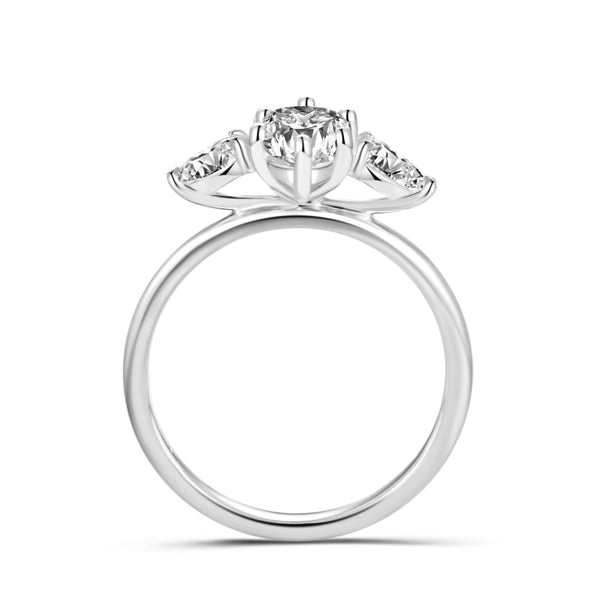Imogen | 1CT Marquise cut Trilogy Engagement Ring