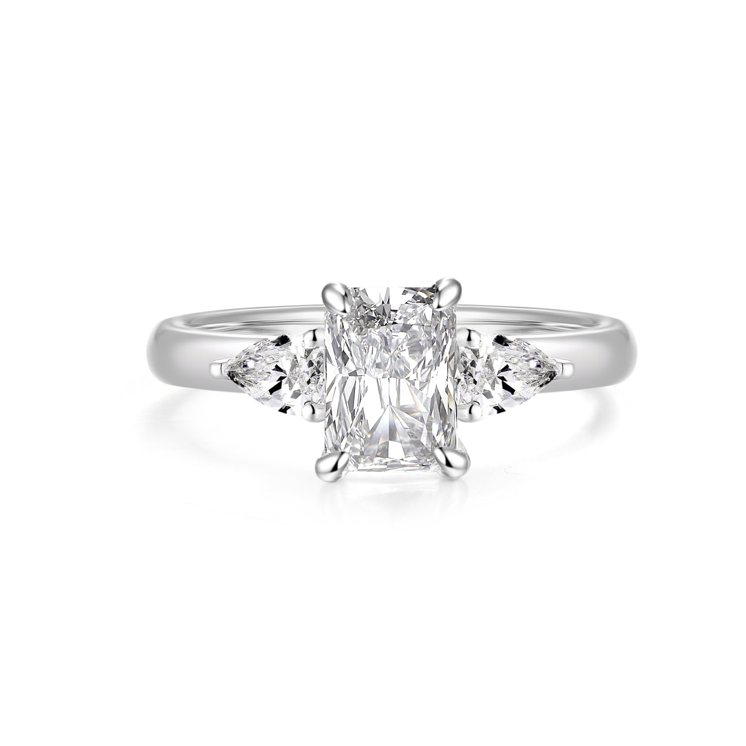 Marianne | 1ct Radiant cut Trilogy Engagement Ring
